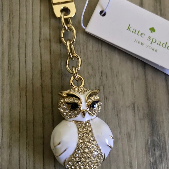 New in box retired Kate spade into the wood owl bag charm - Picture 2 of 6